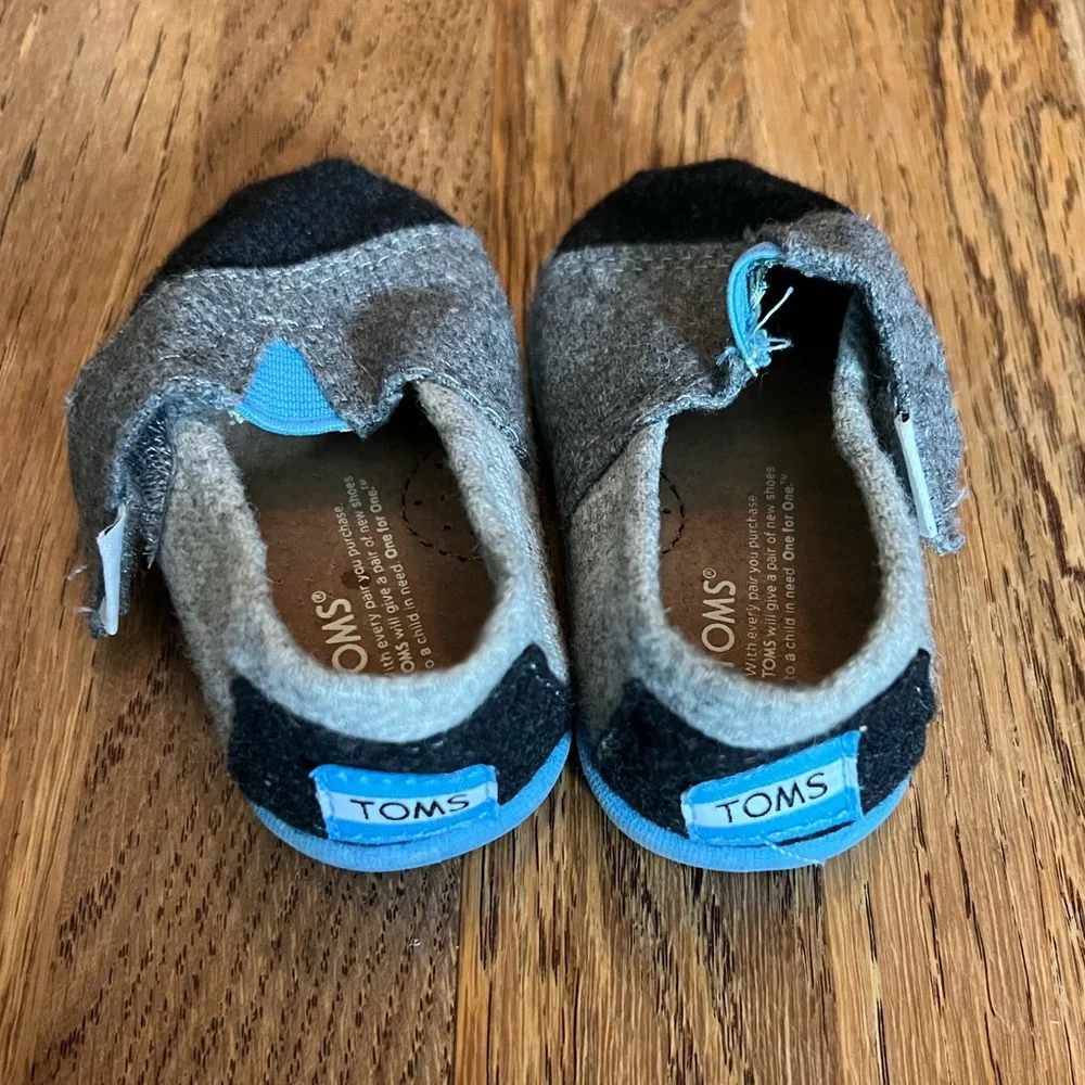 Toms gray/blue Wool Classic Loafer, 3